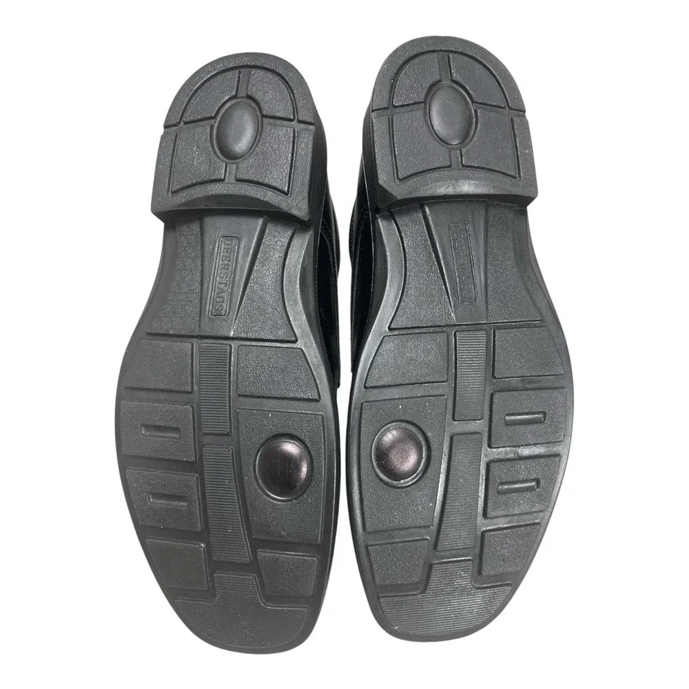 Deer Stags Williamsburg Dress Oxfords – Modern Bicycle Toe, Black, Size 14W